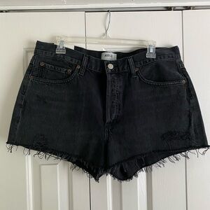 AGOLDE NWT denim parker shorts black size 30